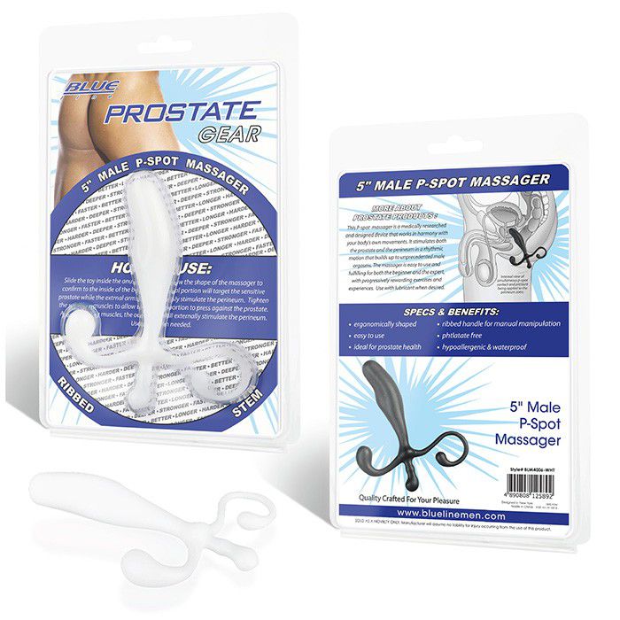 Белый массажер простаты - 12,7 см. - фото 183158