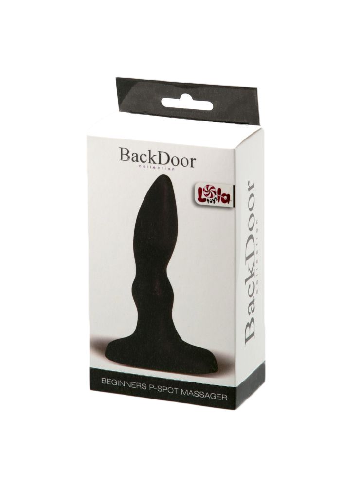 Черный анальный стимулятор Beginners p-spot massager - 11 см. - фото 140280