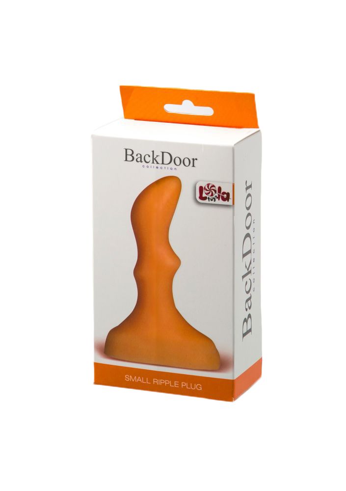 Оранжевый анальный стимулятор Small ripple plug flash - 10 см. - фото 140304 Оранжевый анальный стимулятор Small ripple plug flash - 10 см. - фото 140304