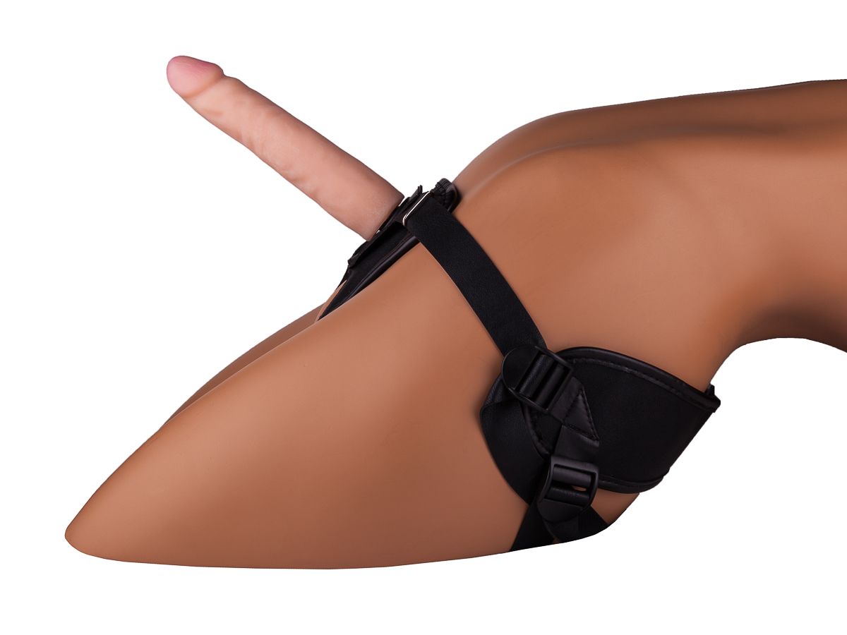 Женский страпон с реалистичной насадкой - 17 см. - фото 140802