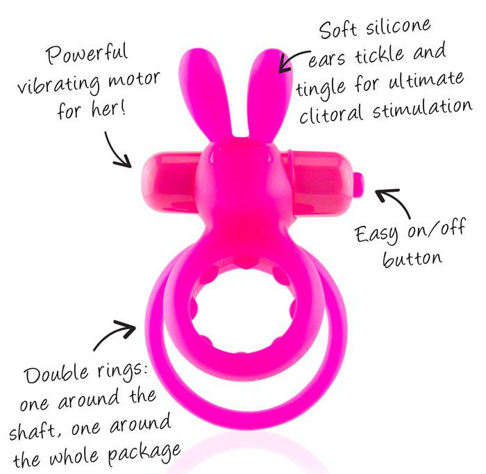 Розовое виброкольцо THE OHARE с подхватом мошонки - фото 140890 Розовое виброкольцо THE OHARE с подхватом мошонки - фото 140890