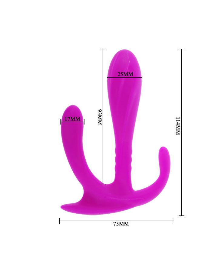 Силиконовый тройной стимулятор Edgar - фото 140905