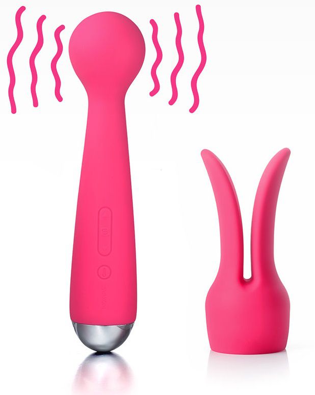 Сливово-красный вибростимулятор Emma с насадкой - 21 см. - фото 141080 Сливово-красный вибростимулятор Emma с насадкой - 21 см. - фото 141080