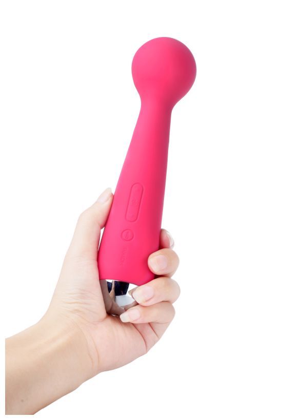 Сливово-красный вибростимулятор Emma с насадкой - 21 см. - фото 141083 Сливово-красный вибростимулятор Emma с насадкой - 21 см. - фото 141083