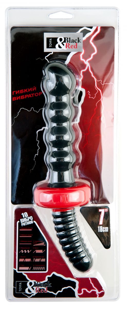 Чёрный двусторонний фигурный вибратор - 30 см. - фото 141098 Чёрный двусторонний фигурный вибратор - 30 см. - фото 141098