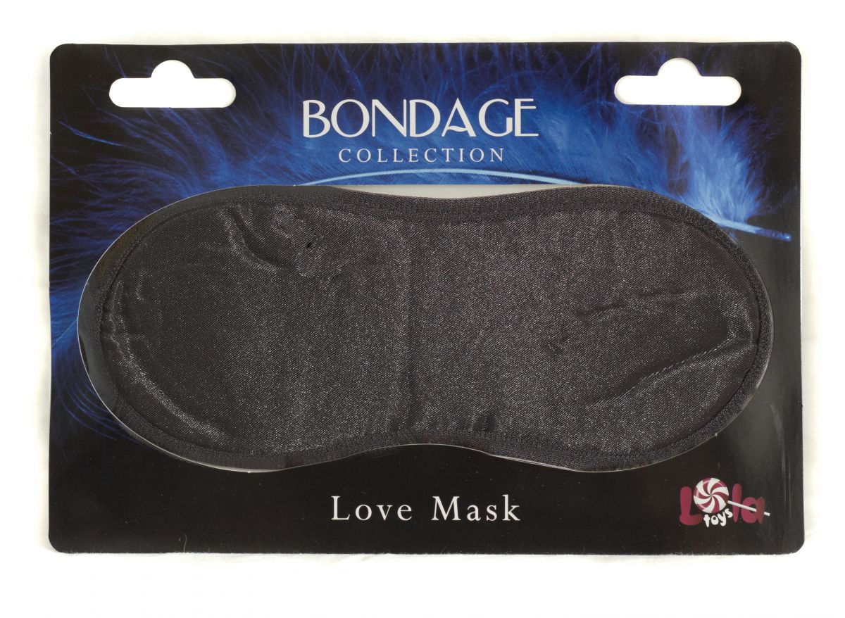 Чёрная маска на глаза BONDAGE Lola toys 1030-01lola