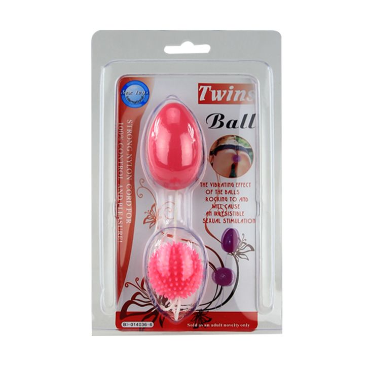 Розовые двойные анальные шарики - фото 141513