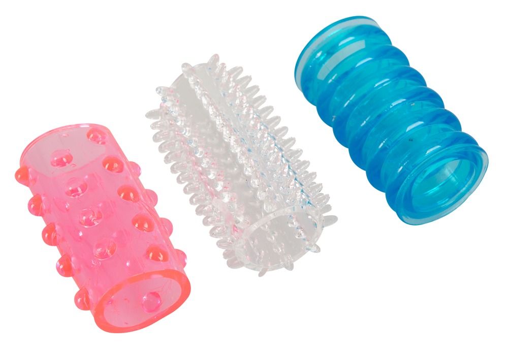 Комплект из трех рельефных насадок на пенис Tokyo Sleeves - фото 141703 Комплект из трех рельефных насадок на пенис Tokyo Sleeves - фото 141703