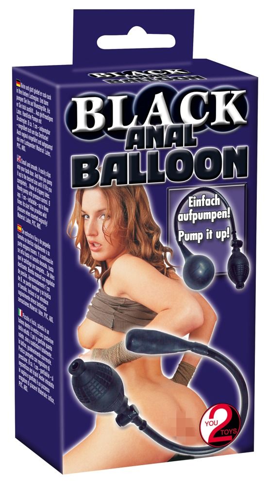 Черный анальный расширитель с грушей Simply Anal Balloon - фото 183765