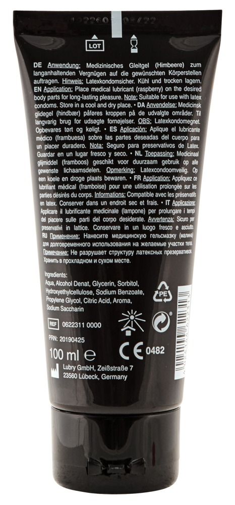 Съедобная смазка Lick It с ароматом малины - 100 мл. - фото 183862