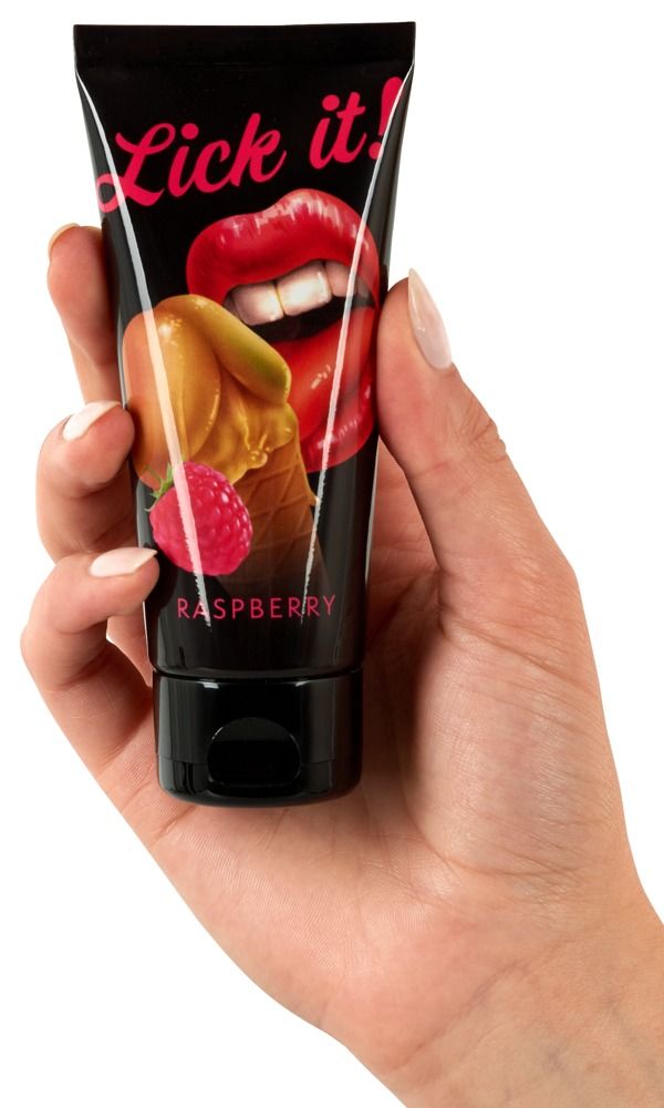 Съедобная смазка Lick It с ароматом малины - 100 мл. - фото 183863