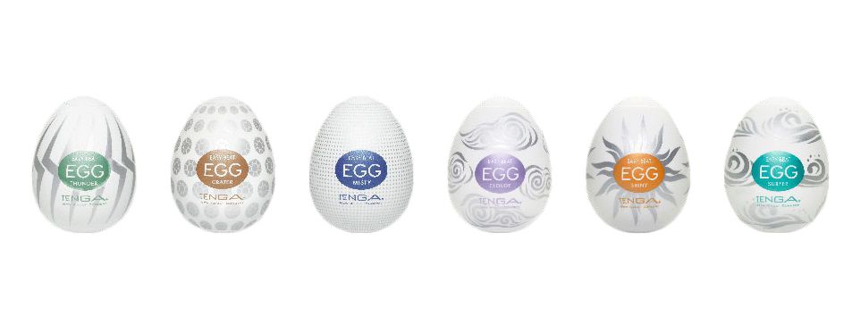 Набор из 6 мастурбаторов Tenga EGG Regular Strength с различным рельефом - фото 142058