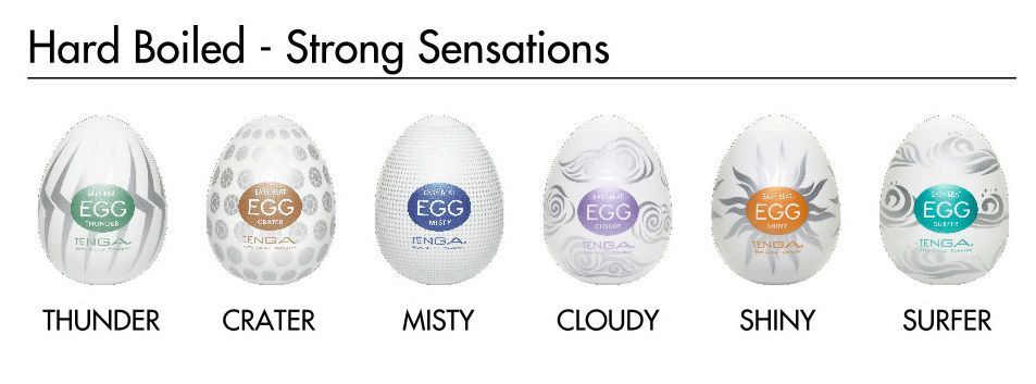 Набор из 6 мастурбаторов Tenga EGG Regular Strength с различным рельефом - фото 142062