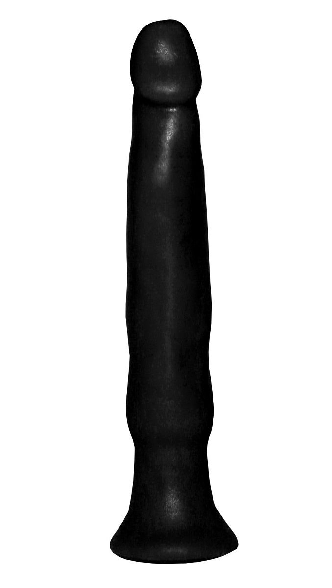 Чёрный анальный фаллоимитатор без мошонки - 14 см. - фото 142691