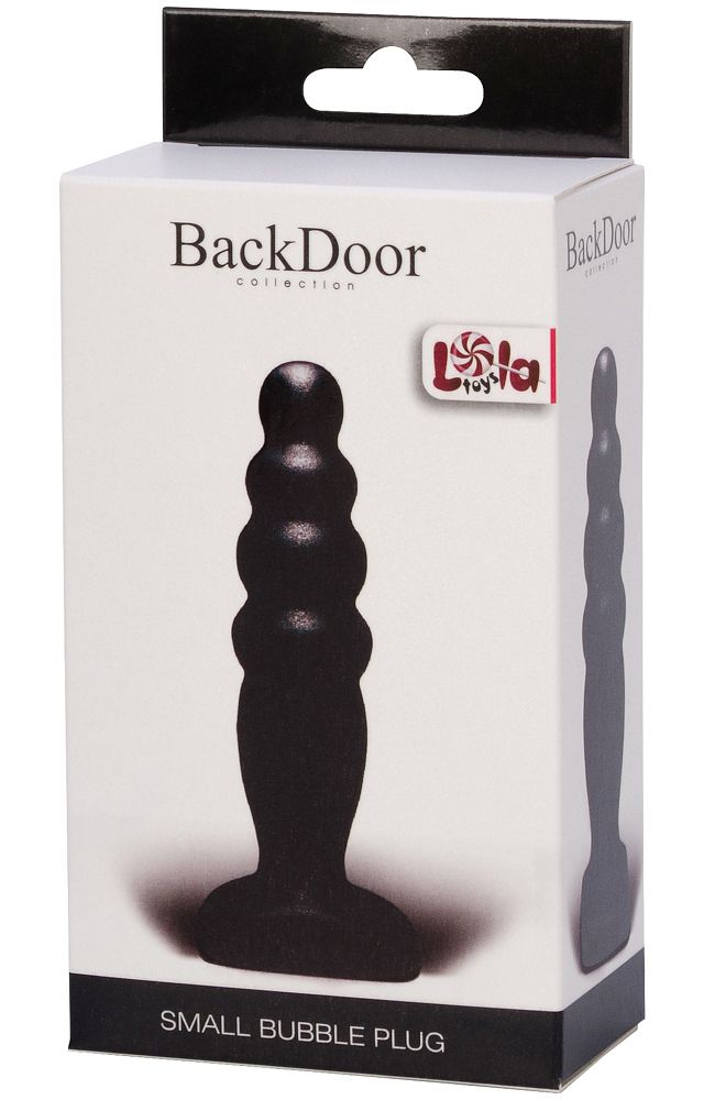 Чёрный анальный стимулятор Small Bubble Plug - 11 см. - фото 142489 Чёрный анальный стимулятор Small Bubble Plug - 11 см. - фото 142489