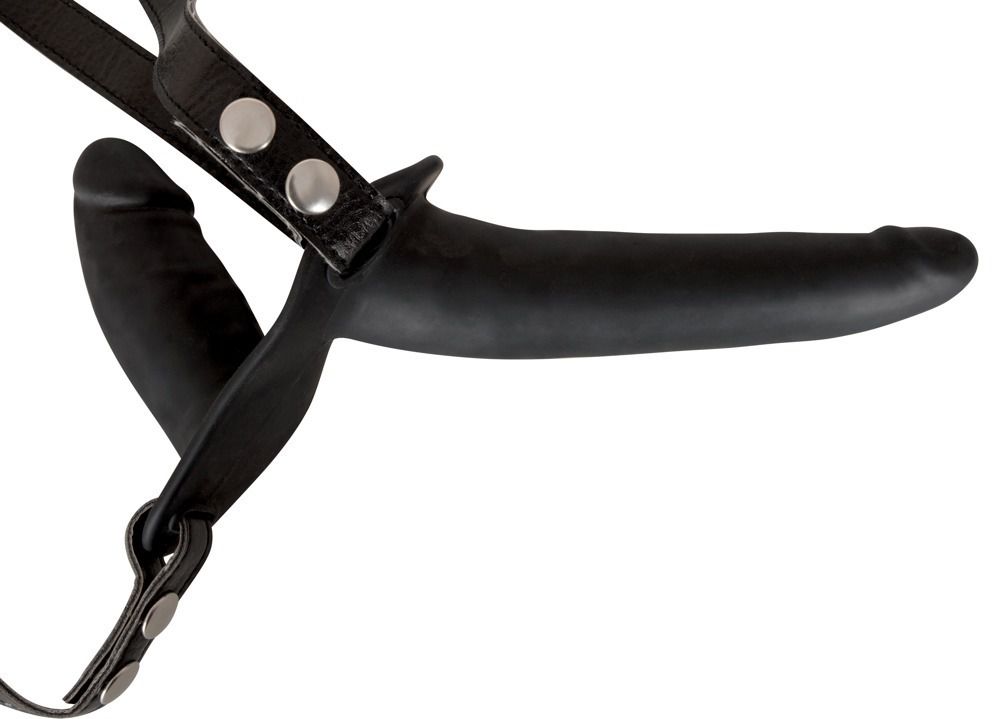 Женский страпон с вагинальной пробкой Double Strap On - 15 см. - фото 142622 Женский страпон с вагинальной пробкой Double Strap On - 15 см. - фото 142622