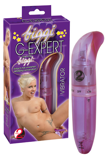 Фиолетовый вибратор для стимуляции G -spot - 12 см. - фото 142636