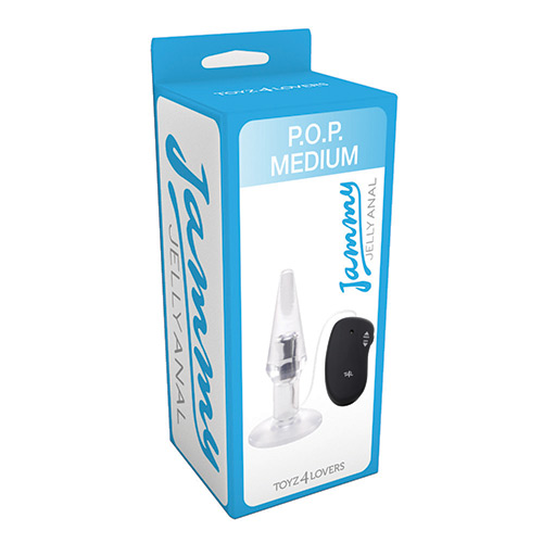 Прозрачная пробка с вибрацией VIBRATING PLUG JAMMY JELLY ANAL POINT OF PLEASURE MEDIUM - 14,5 см. - фото 142655