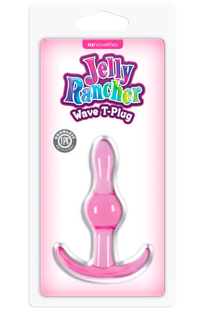 Розовая анальная пробка Jelly Rancher T-Plug Wave - 9,7 см. - фото 142891 Розовая анальная пробка Jelly Rancher T-Plug Wave - 9,7 см. - фото 142891
