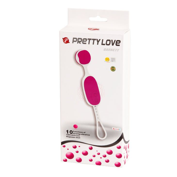 Розовые вагинальные шарики с вибрацией из силикона - фото 142946