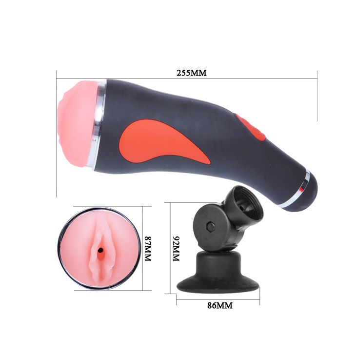 Мастурбатор-вагина с вибрацией в тубе на присоске - фото 142969