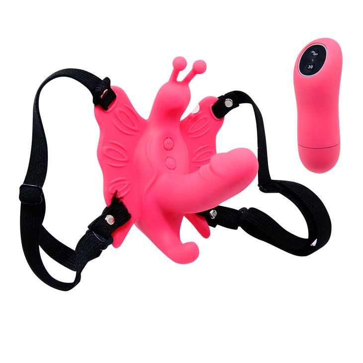 Стимулятор клитора бабочка на ремешках с вибрацией - фото 142986 Стимулятор клитора бабочка на ремешках с вибрацией - фото 142986