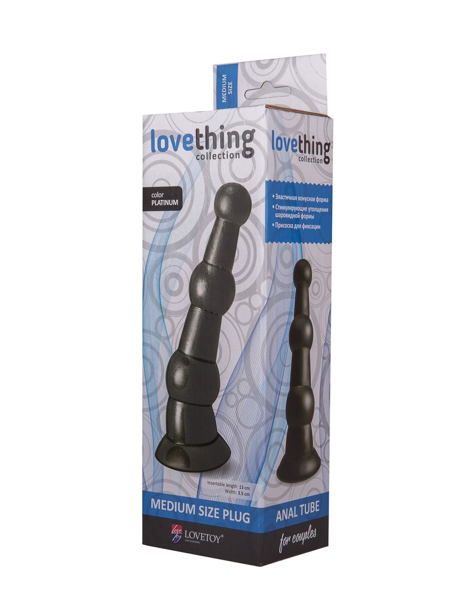 Анальная пробка платинового цвета с изгибом - 15 см. - фото 143056 Анальная пробка платинового цвета с изгибом - 15 см. - фото 143056