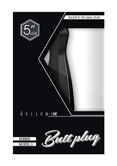Черный анальный стимулятор на присоске Bottom Line Model 3 - 13 см. - фото 143181
