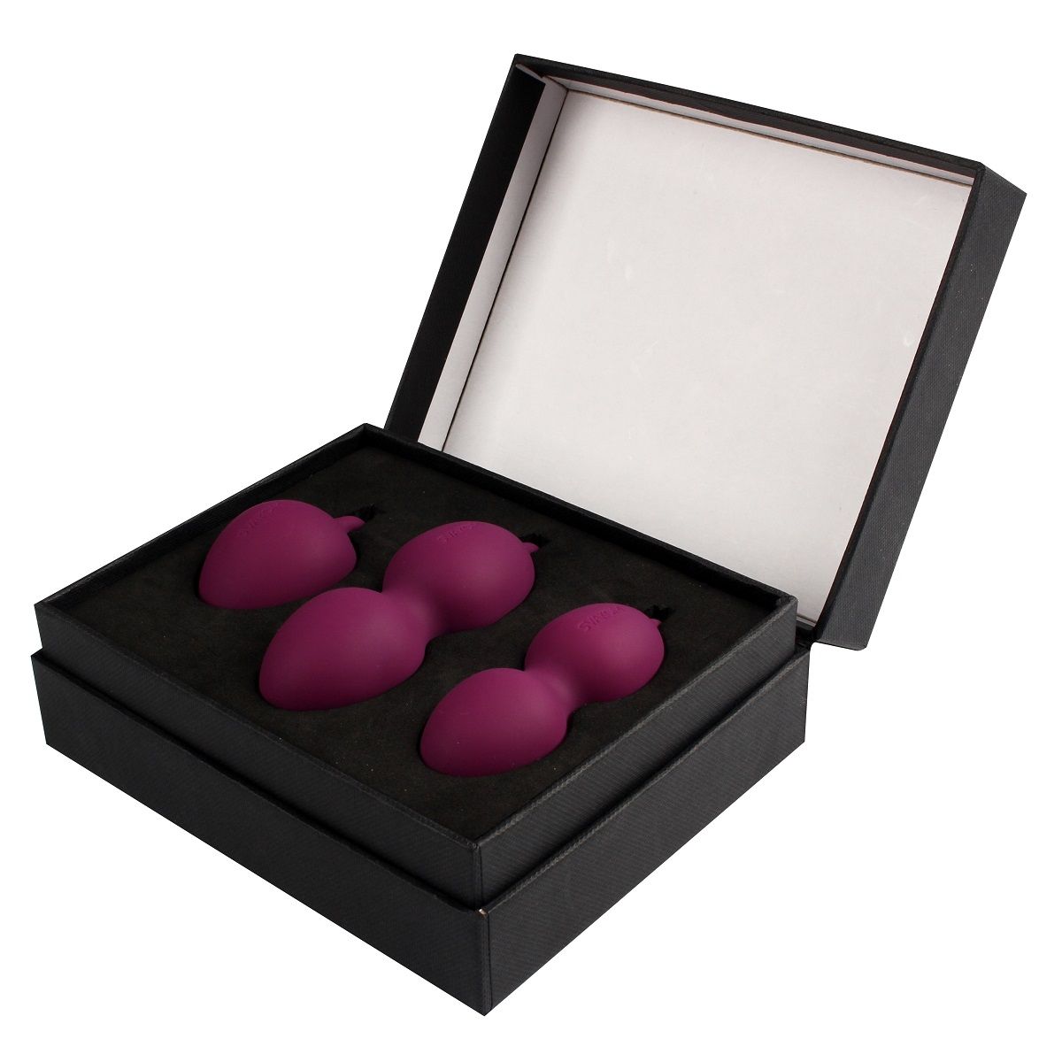 Набор фиолетовых вагинальных шариков Nova Ball со смещенным центром тяжести - фото 154960