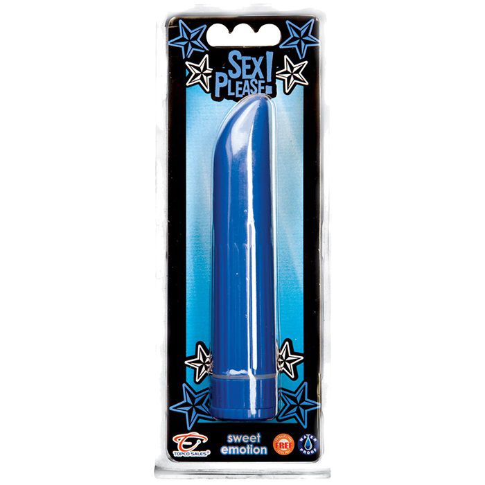 Синий мини-вибратор Sex Please! Sweet Emotion Vibe - 12,7 см. - фото 143469