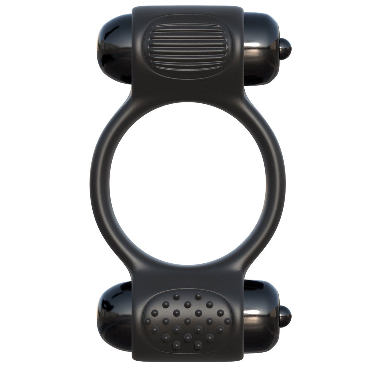 Эрекционное с двумя виброэлементами кольцо Magic Touch Couples Ring - фото 143868