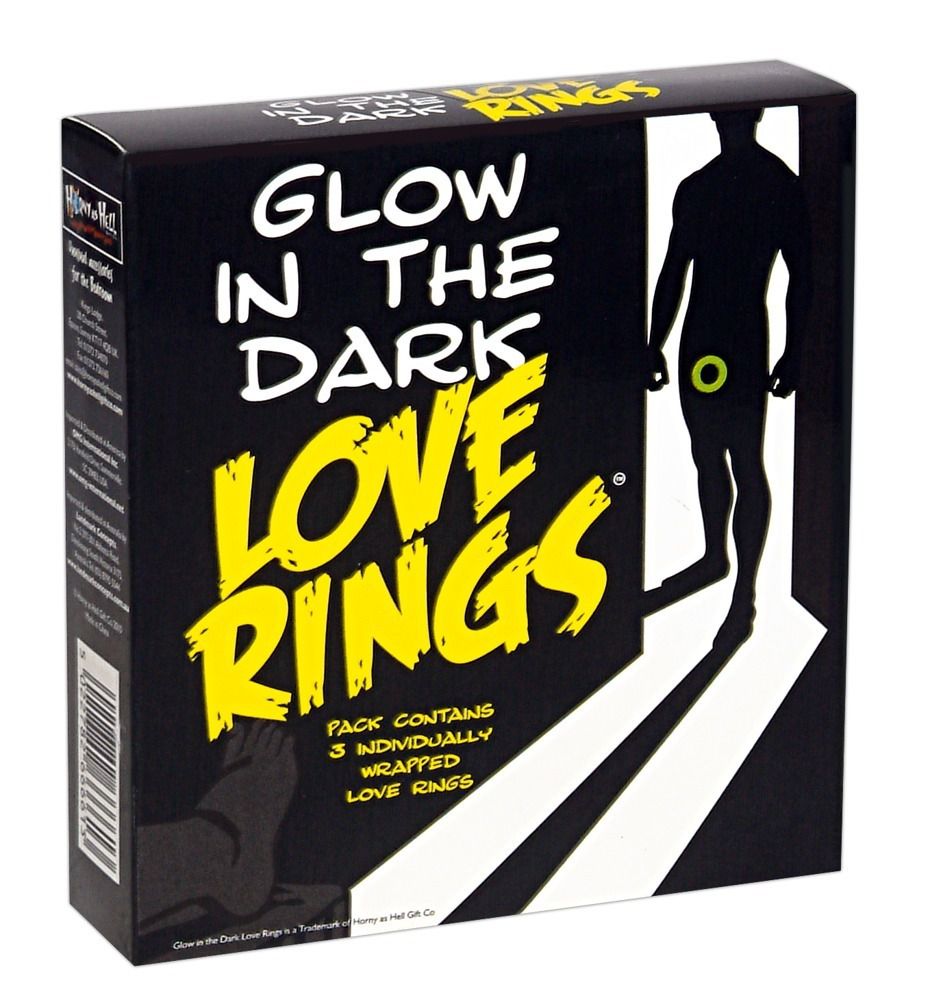 Набор из 3 святящихся в темноте колец для пениса Glow in the Dark - фото 143910