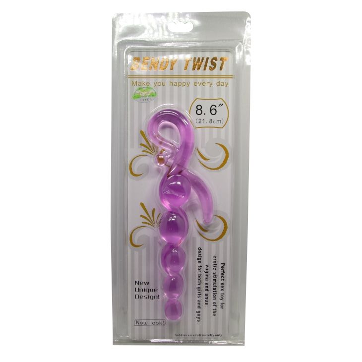 Розовый анальный стимулятор-цепочка - 22 см. - фото 144374