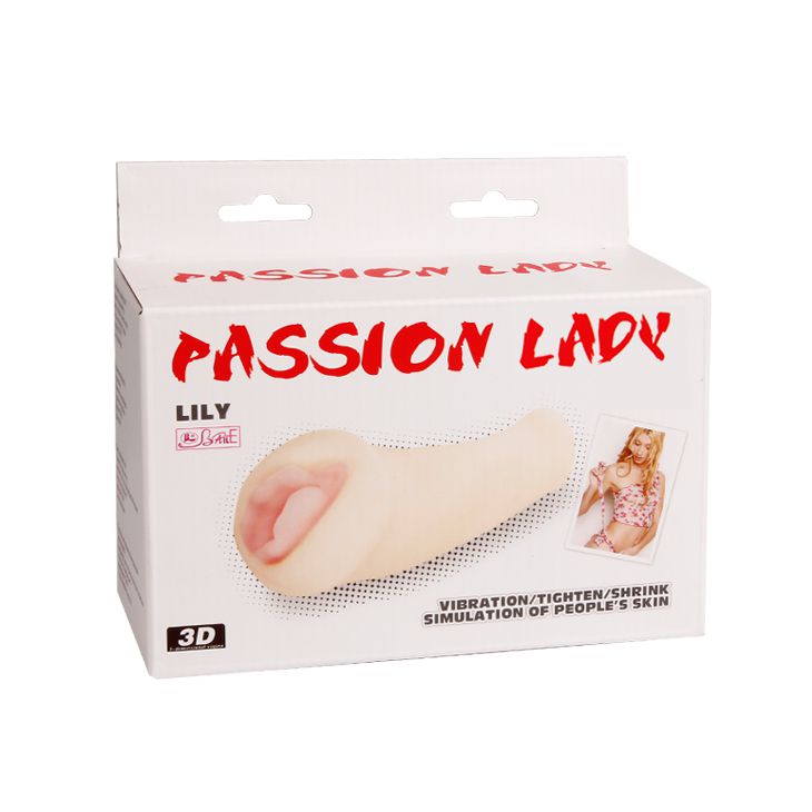 Вибрирующий мастурбатор-вагина с нежными губками Lily - 18 см. - фото 144383 Вибрирующий мастурбатор-вагина с нежными губками Lily - 18 см. - фото 144383