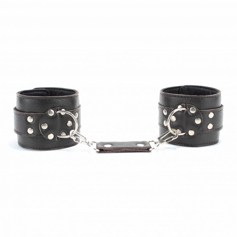 Коричневые оковы из мягкой кожи - фото 144661 Коричневые оковы из мягкой кожи - фото 144661