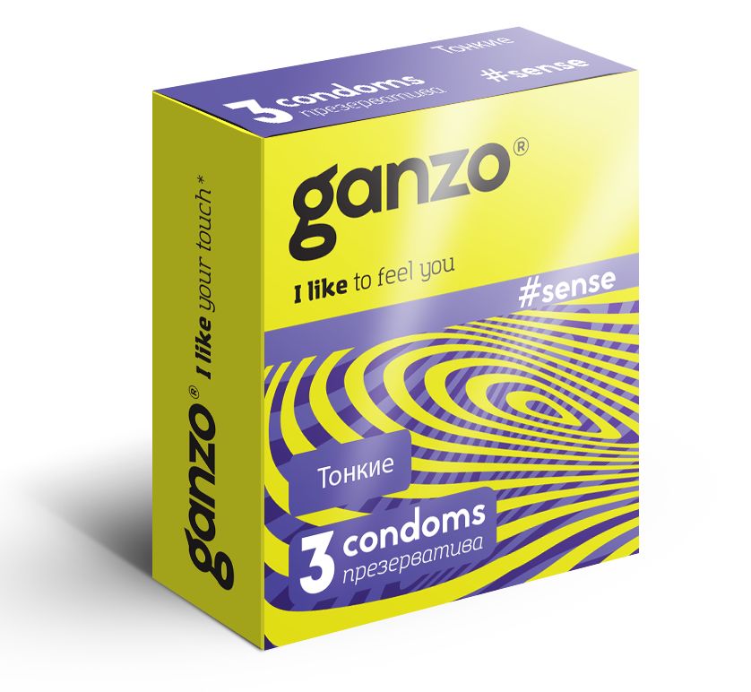 Тонкие презервативы для большей чувствительности Ganzo Sence - 3 шт. - фото 314058