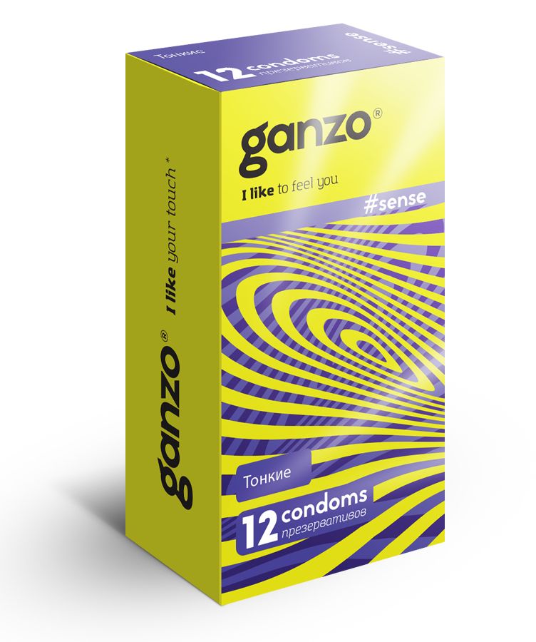 Тонкие презервативы для большей чувствительности Ganzo Sence - 12 шт. - фото 314059