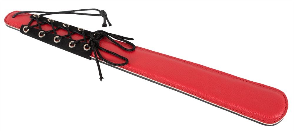 Широкая красная шлепалка в чёрной оплётке - 42 см. - фото 144809 Широкая красная шлепалка в чёрной оплётке - 42 см. - фото 144809