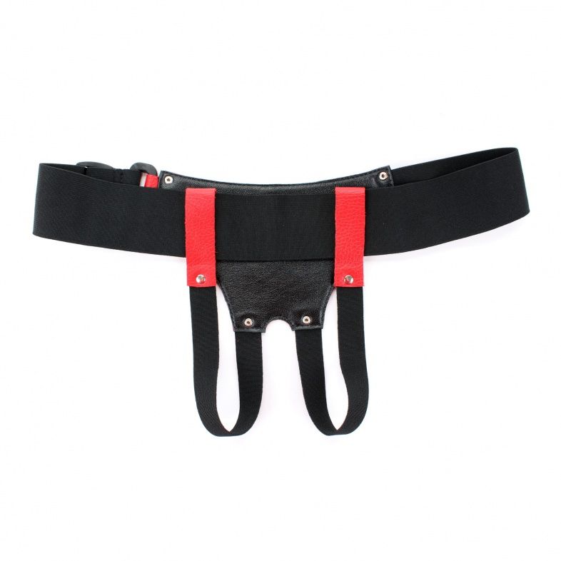 Трусики для маленькой насадки из красной кожи - фото 144819 Трусики для маленькой насадки из красной кожи - фото 144819