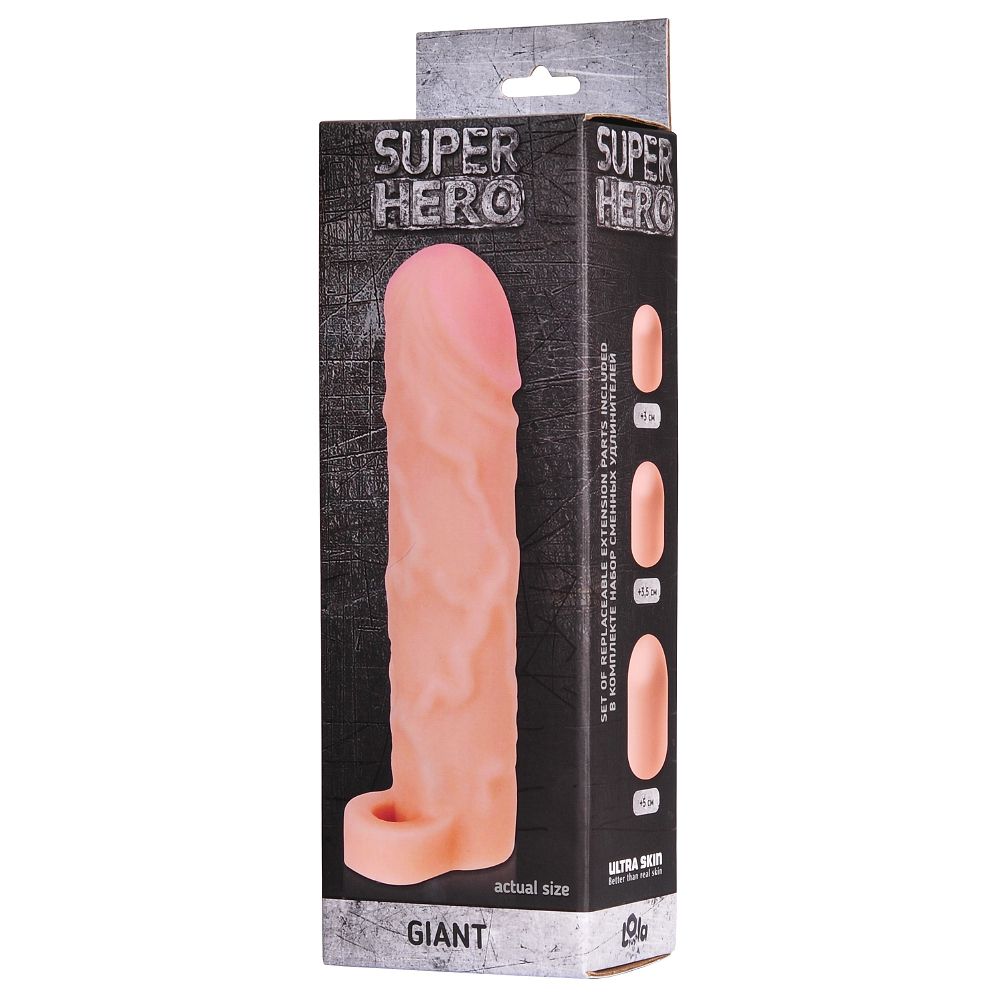 Фаллоудлинитель SUPER HERO Giant - 22 см. - фото 144878 Фаллоудлинитель SUPER HERO Giant - 22 см. - фото 144878