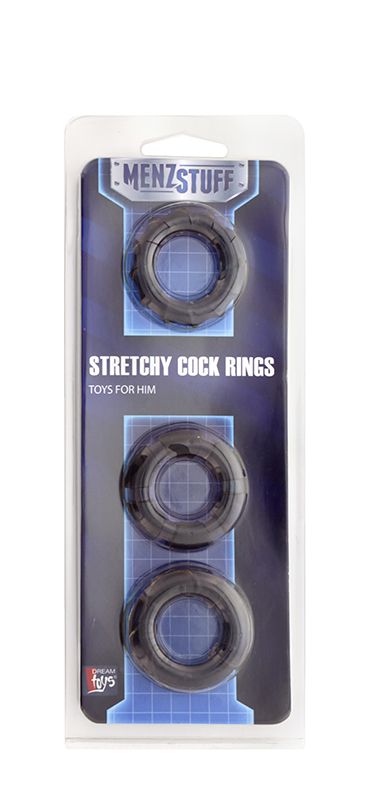 Набор из 3 чёрных эрекционных колец MENZSTUFF STRETCHY COCK RINGS - фото 144951 Набор из 3 чёрных эрекционных колец MENZSTUFF STRETCHY COCK RINGS - фото 144951