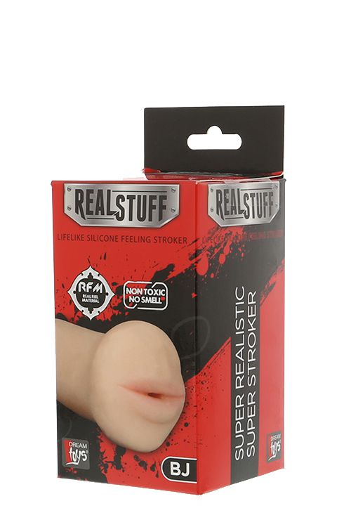 Нежный мастурбатор-ротик REALSTUFF 5INCH MASTURBATOR BJ - фото 183067