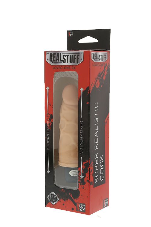 Реалистичный вибратор с венками REALSTUFF 5INCH VIBRATOR - 13 см. - фото 145060