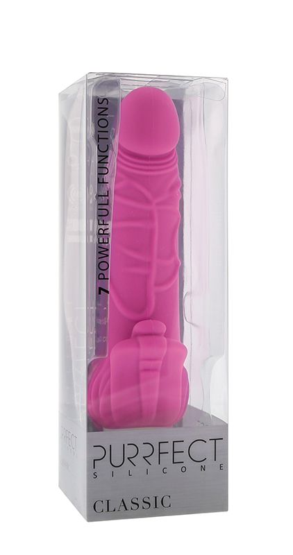 Розовый вибратор с лепестками у основания PURRFECT SILICONE CLASSIC 7INCH PINK - 18 см. - фото 182737 Розовый вибратор с лепестками у основания PURRFECT SILICONE CLASSIC 7INCH PINK - 18 см. - фото 182737
