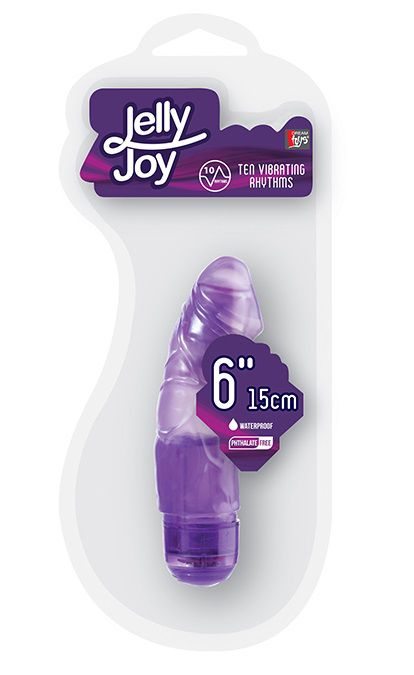 Фиолетовый вибромассажёр JELLY JOY 6INCH 10 RHYTHMS - 15 см. - фото 145072 Фиолетовый вибромассажёр JELLY JOY 6INCH 10 RHYTHMS - 15 см. - фото 145072