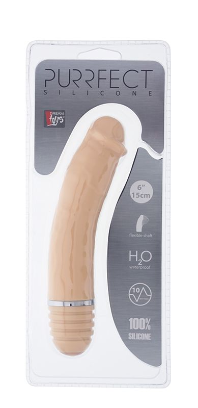 Телесный силиконовый вибратор-реалистик PURRFECT SILICONE VIBRATOR 6INCH FLESH - 15 см. - фото 145088 Телесный силиконовый вибратор-реалистик PURRFECT SILICONE VIBRATOR 6INCH FLESH - 15 см. - фото 145088