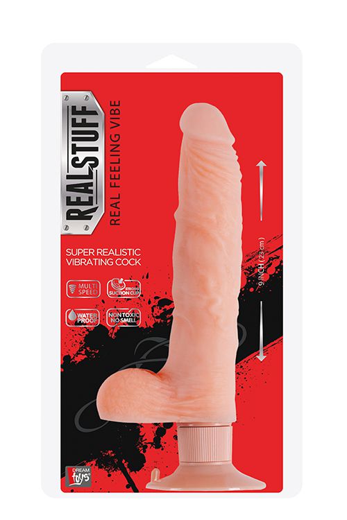 Телесный вибратор на присоске REALSTUFF 9INCH VIBRATOR - 23 см. - фото 145090 Телесный вибратор на присоске REALSTUFF 9INCH VIBRATOR - 23 см. - фото 145090