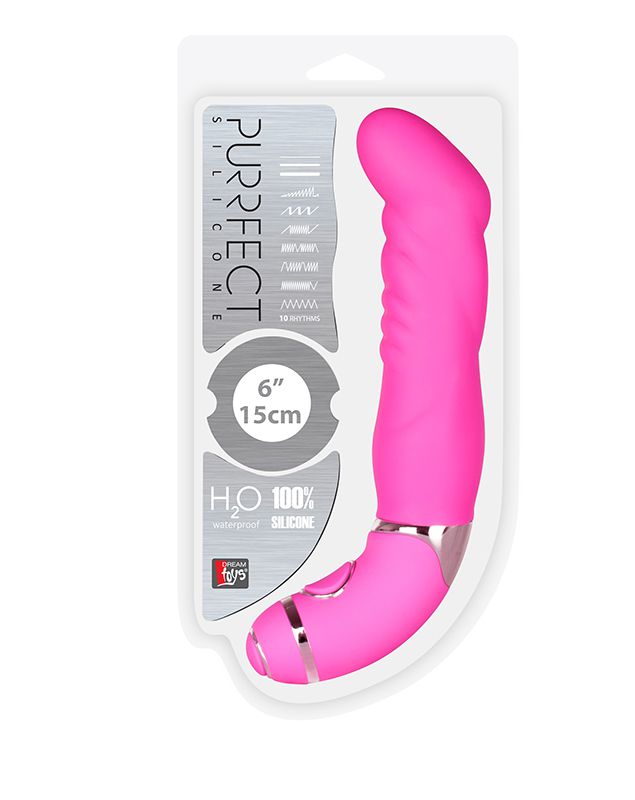 Розовый вибростимулятор точки G PURRFECT SILICONE 6INCH 10FUNCTIONS - 15 см. - фото 145094 Розовый вибростимулятор точки G PURRFECT SILICONE 6INCH 10FUNCTIONS - 15 см. - фото 145094