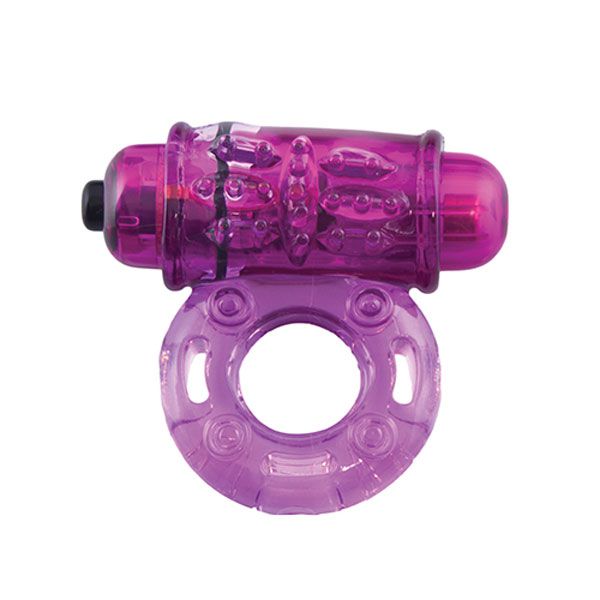 Фиолетовое эрекционное виброкольцо OWOW PURPLE - фото 145297