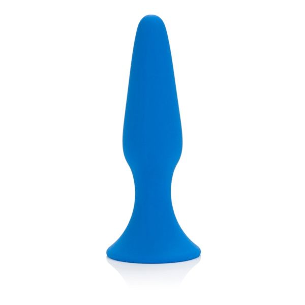 Синий набор Posh Silicone Performance Kits: анальная пробка и 3 эрекционных кольца - фото 145355